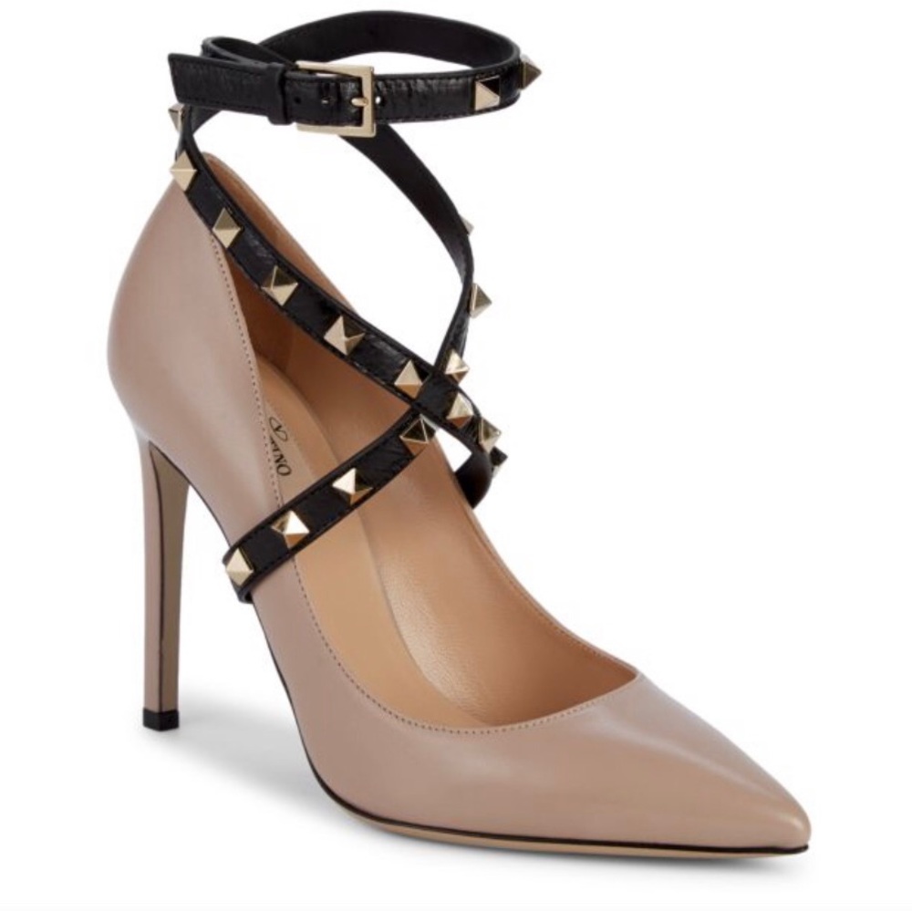 Valentino Garavani shoes heels ankle strap studded size 37